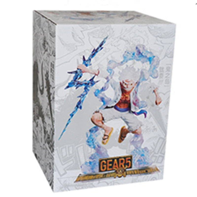 38cm Anime One Piece Monkey D Luffy Gear 5 Fifth Nika Form Battle Ver. PVC Action Figure Statue Collection Model Kids Toys Doll