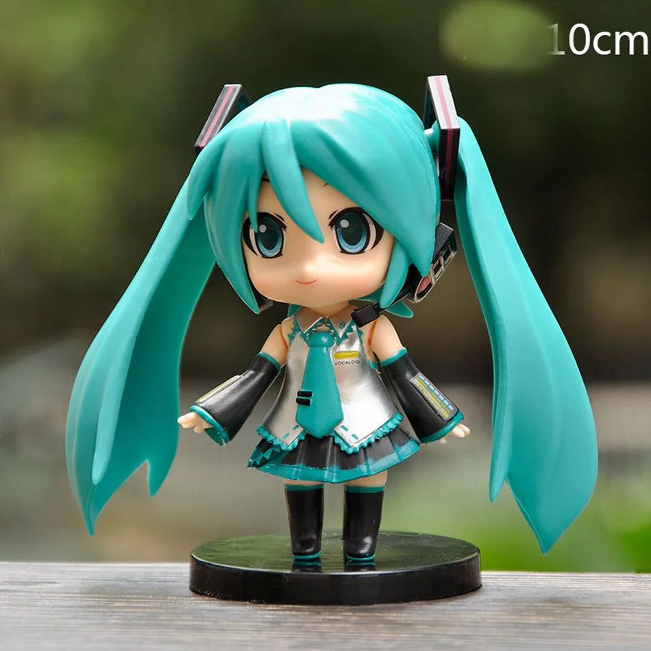 Hatsune Miku Figure Mini Character Ornaments Kawai Pink Green Hatsune Home desk Decoration