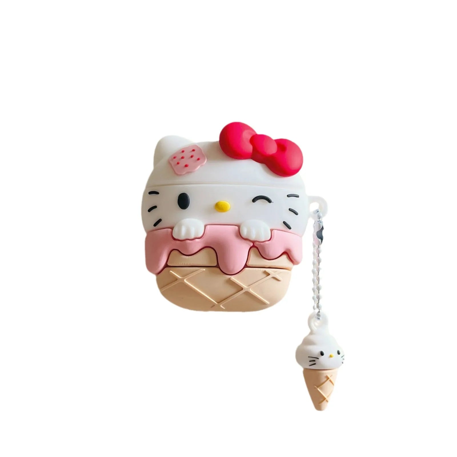 For Airpods Pro 2 Case,Hello Kitty Ice Cream Style For Airpods 3 Case,Soft Silicone Earphone Cover For Airpods Pro Case For Kids