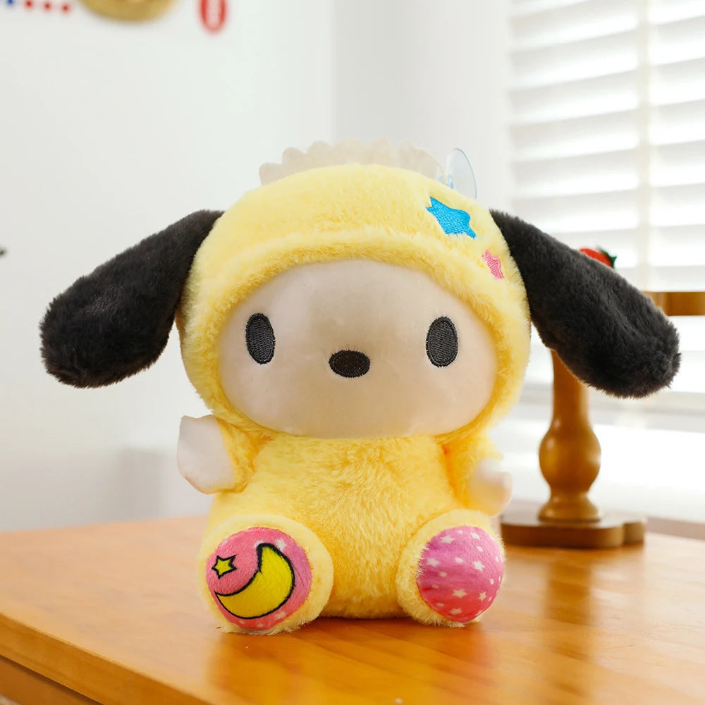 20cm Anime Sanrio Plush Toys Kawaii Hello Kitty Cinnamoroll Kuromi Pom Pom Purin cat Gift Dolls Stuffed Children Plushies Doll