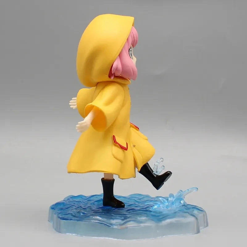12.5CM Anime Spy × Family Anya Forger Action Figure Raincoat Version PVC Model Toy Statue Collection Christmas Gift For Children