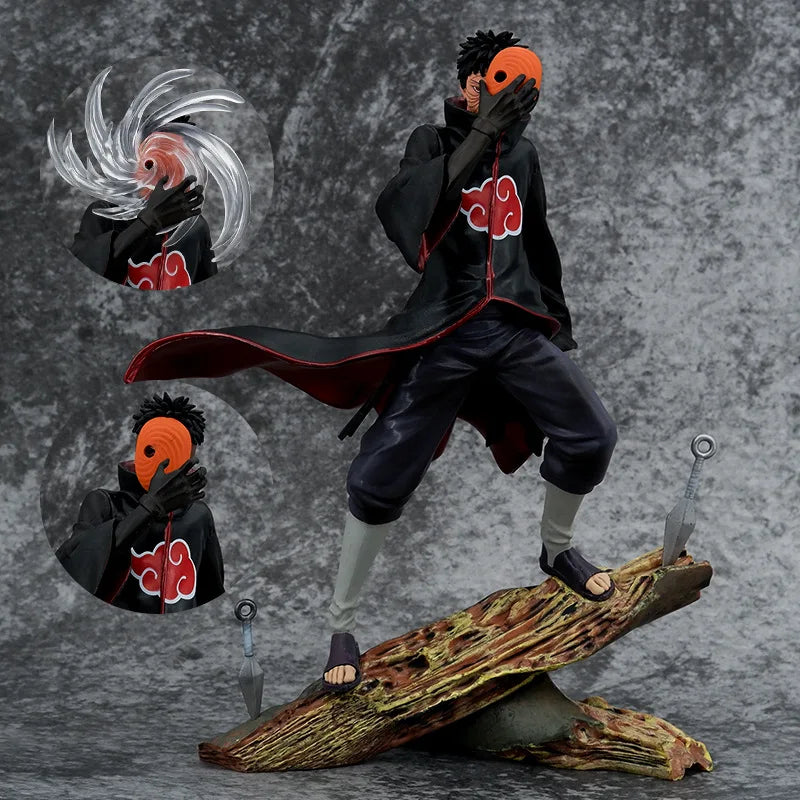 Naruto Anime Figure 26cm Obito Uchiha Tobi Head Changeable Action Figurine Pvc Statue Model Desktop Decoration Toy Gift For Kid