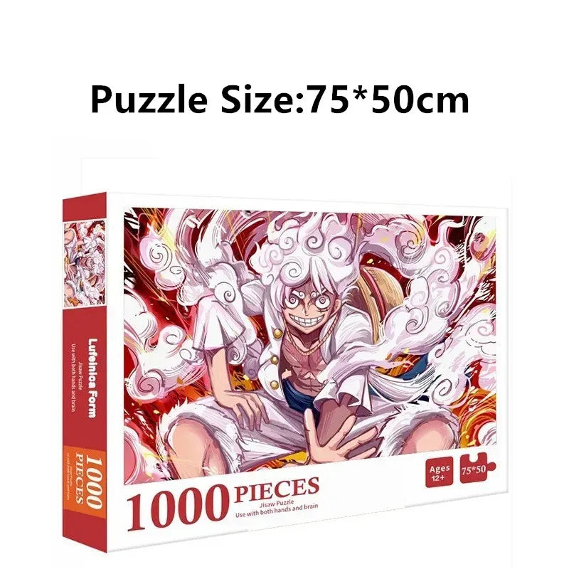anime One Piece Luffy card form 1000 adult puzzles children's puzzle toys high difficulty stress relieving game