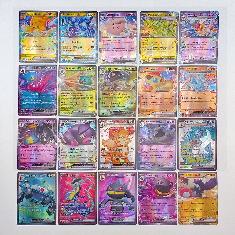 Pokemon 100pcs EX Cards/box English Shining Energy Battle Toys Trading Card Game For Kids Boys Gift