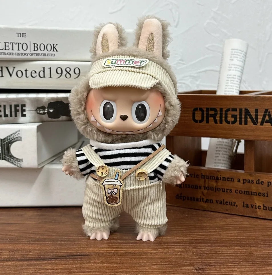 17cm Labubu V2 V1 Trendy Clothes Outfit Accessories Idol Doll Clothing for Kid Gift Labubu Ropa