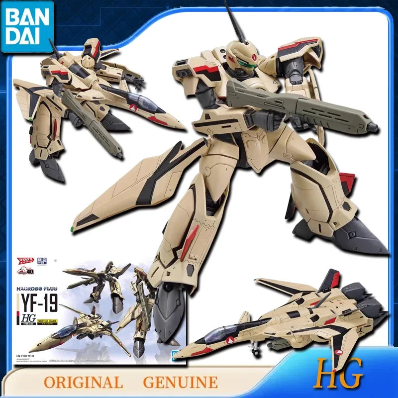 Bandai GUNDAM HG MACROSS PLUS YF-29 YF-21 YF-19 Anime Action Figures Toys Kids Gift Assembly Model Ornaments