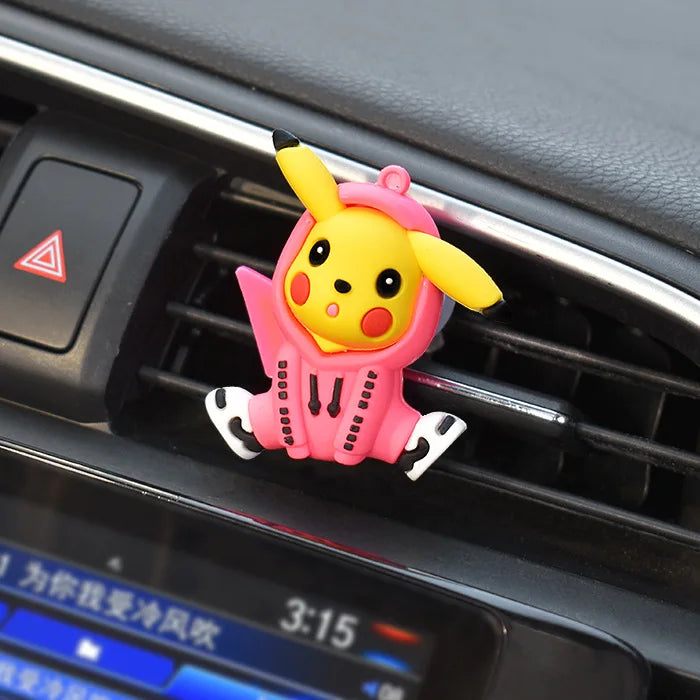 Anime Pokemon Cartoon Pikachu Psyduck Action Figures Car Air Outlet Perfume Clip Decor Auto Air Freshener Interior Accessories