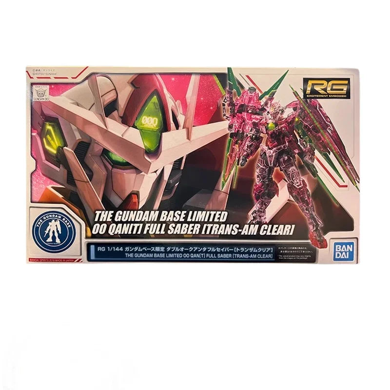Spot Direct Bandai Original Anime Collectible GUNDAM Model THE GUNDAM BASE LIMITED 00QANT FULL SABER Action Figure Toys For Kids
