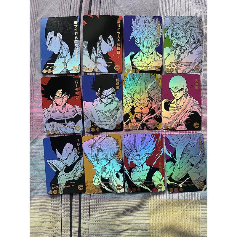 54Pcs/set Dragon Ball Super Son Goku Bejita Yonsei Goku Black DIY Homemade Flash Card Christmas Birthday Gift Game Toys