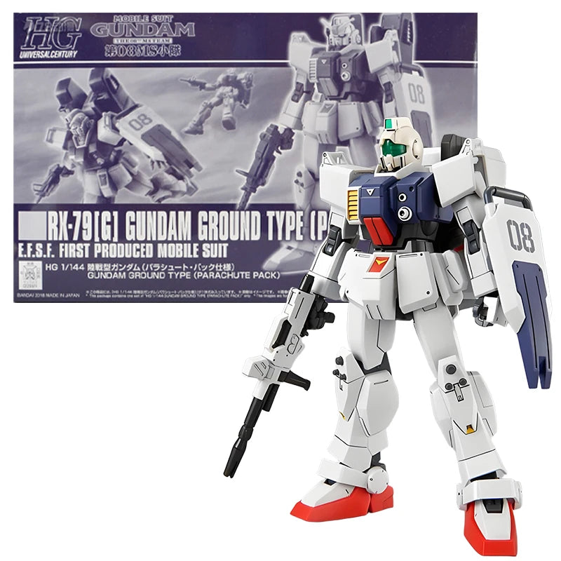 BANDAI Original GUNDAM PB HGUC 1/144 RX-79(G) GUNDAM GROUND TYPE Anime Action Figure Assembly Model Toys Model Ornaments Gifts