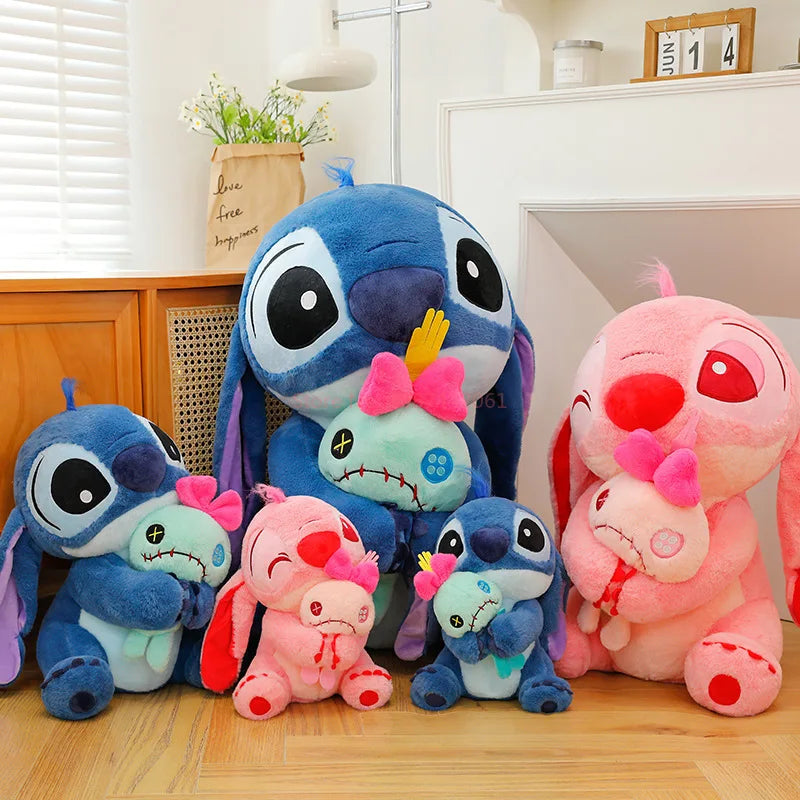 30-45cm Disney Lilo & Stitch Doll Scrump Cartoon Pink Angel Plush Toy Cute Anime Soft Stuffed Kawaii Children'S Birthday Gift