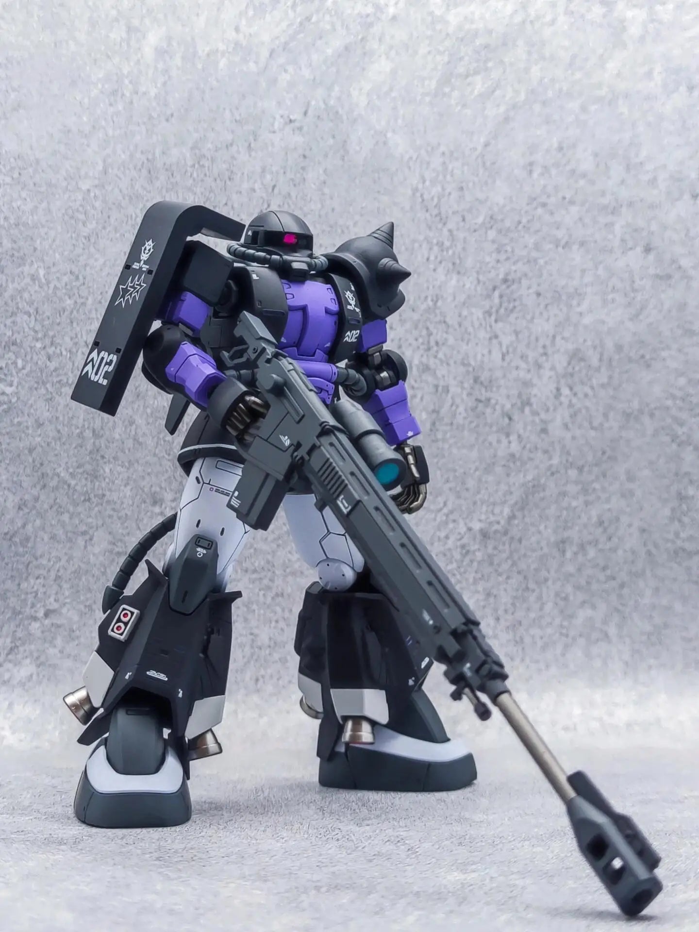 Gaogao Hg 1/144 Zaku Ms-06R-1A Assembly Model Action Model Kit 005 003 Zaku Ii High Sniper Rifle Axe Cannon Mobility Type Robot