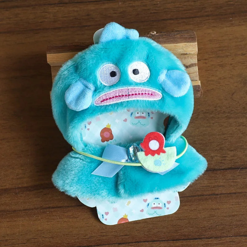 Hot Sanrio Labubu Cape Set Cute Sitting Party KT Melody Kuromi Clothes Monster Vinyl Doll Clothing Christmas Gift Toys
