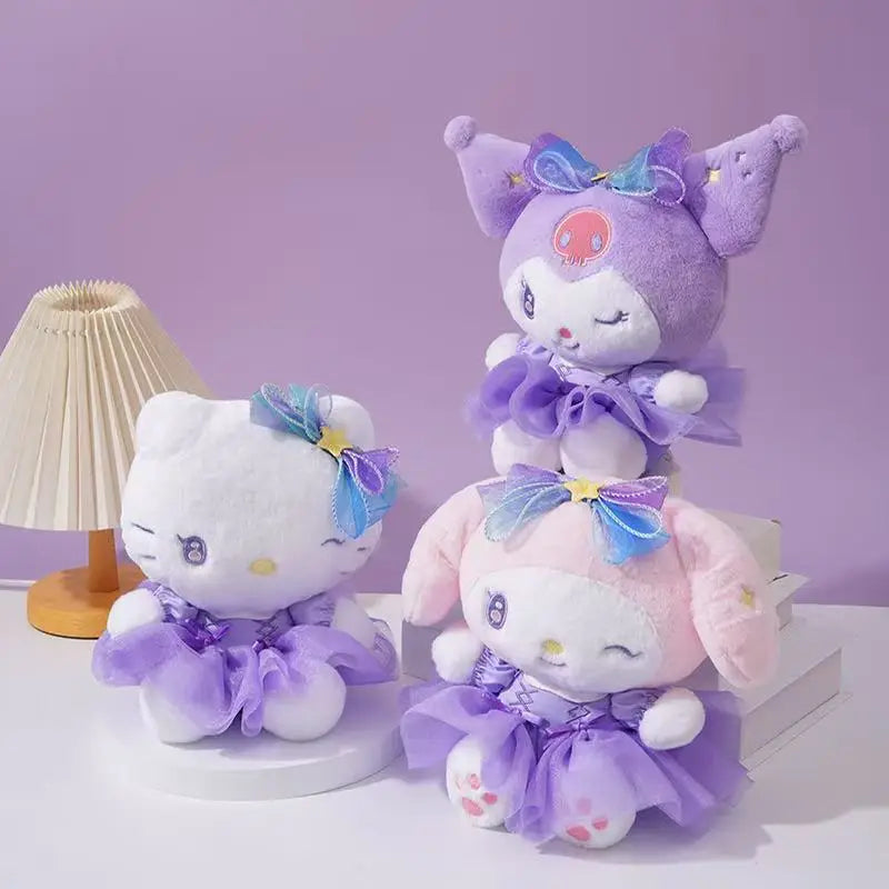 New style 20CM Kuromi Hello Kitty Melody Cinnamorol Pochacco Plush Toys Soft tuffed Animals Christmas Birthday Christmas Gifts