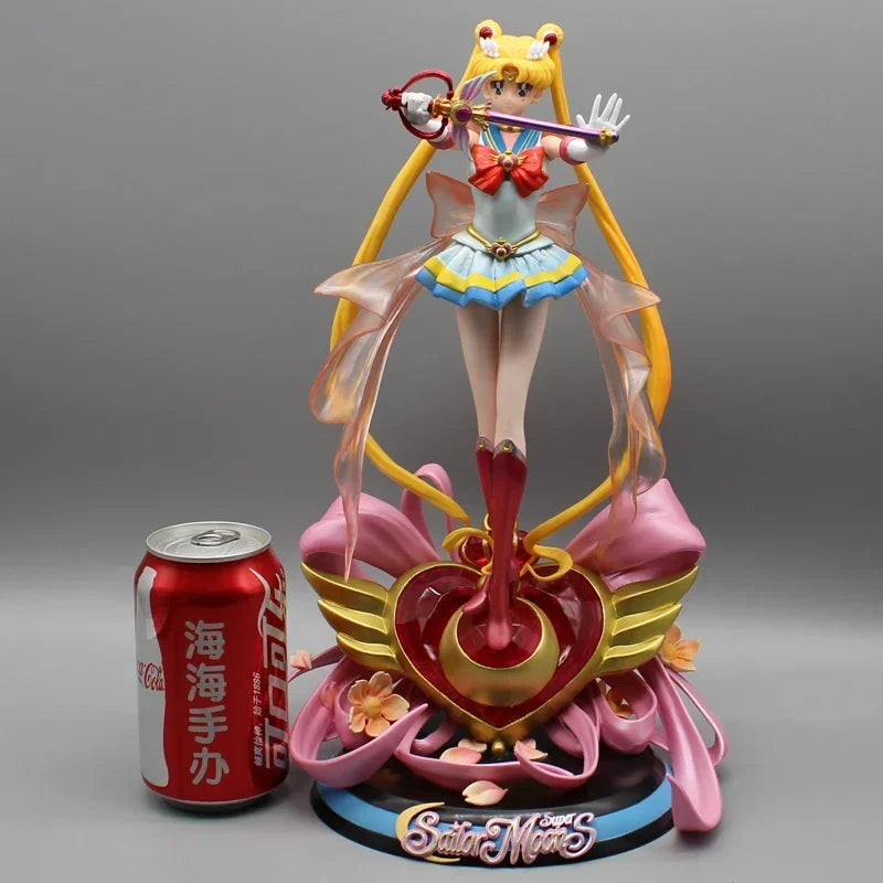 35cm Sailor Moon Figure Tsukino Usagi Action Figures Pvc Statue Model Collection Desk Ornament Standing Toys Girl Birthday Gifts