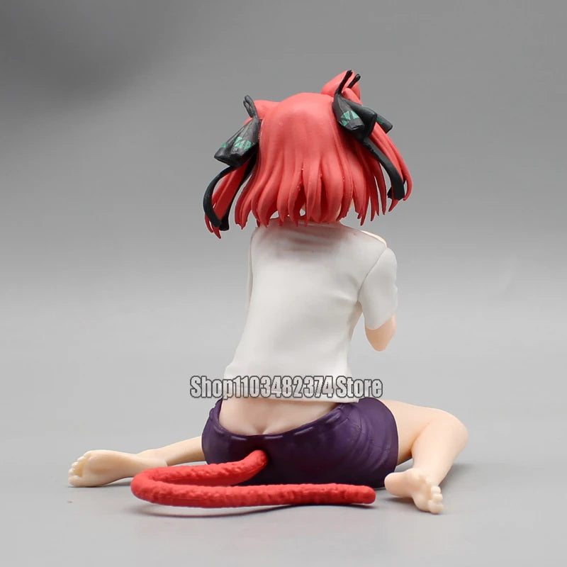 10cm Yotsuba Anime Cute Nakano Nino Figurine The Quintessential Quintuplets Figure Cat Nakano Miku Figure PVC Collection Toys
