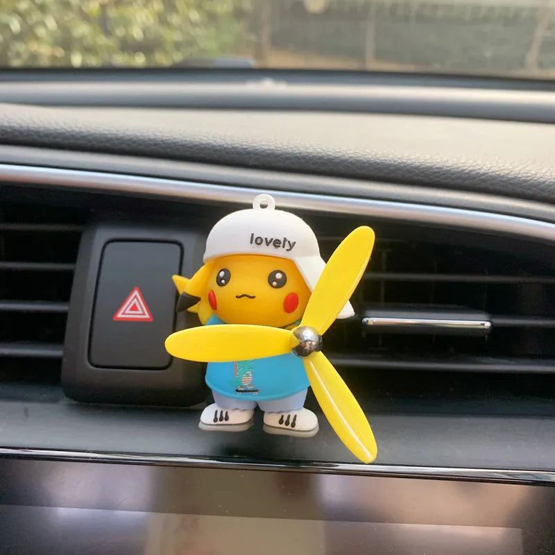 Anime Pokemon Cartoon Pikachu Psyduck Action Figures Car Air Outlet Perfume Clip Decor Auto Air Freshener Interior Accessories