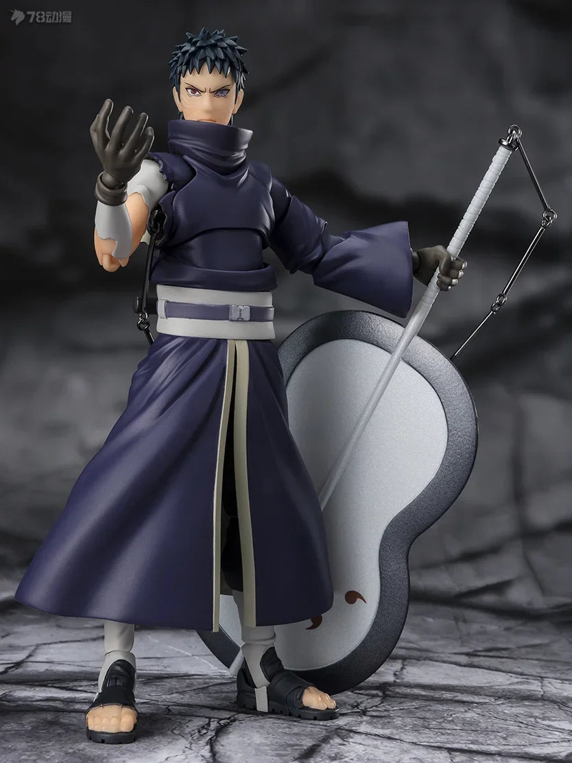 Bandai Anime Action Figure Naruto SHFiguarts SHF Uchiha Obito Hatake Kakashi Finished Model Collection Toy Gift for Kid