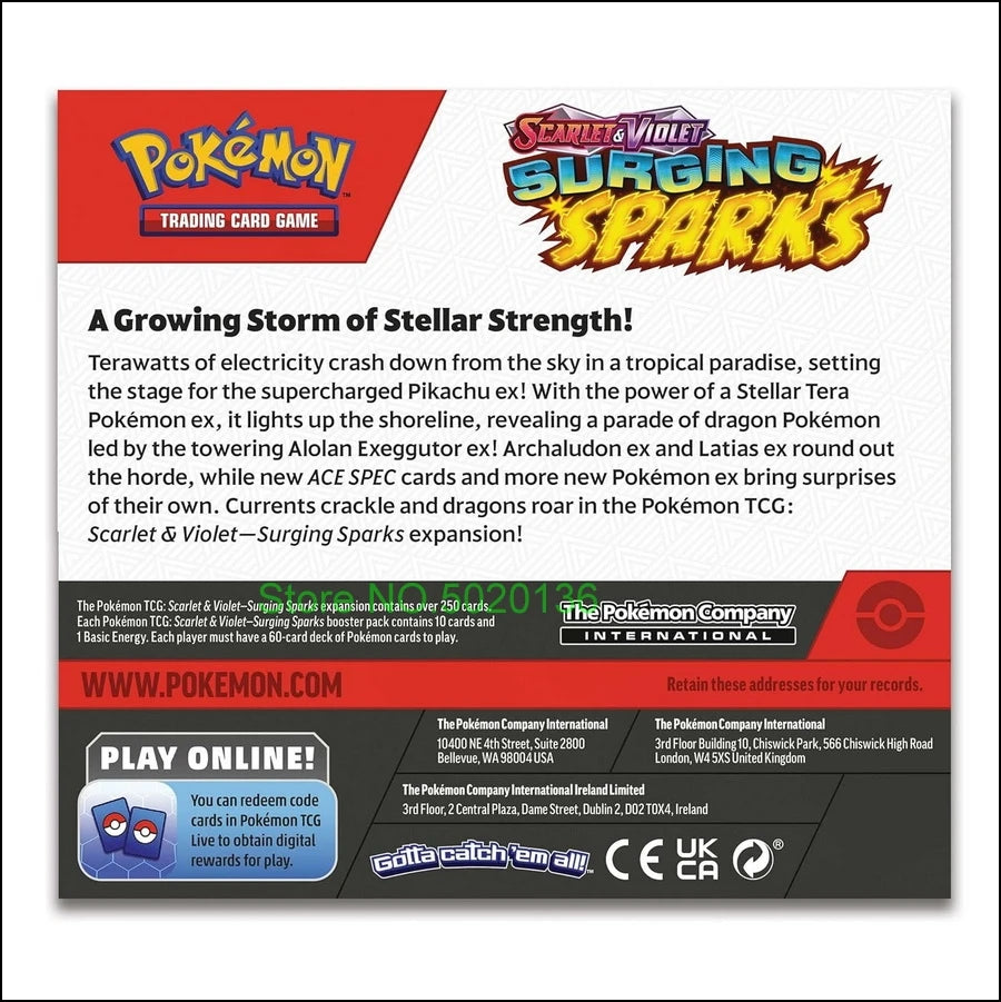 Surging Sparks Pokemon Stellar Crown Obsidian Flames Paradox Rift Lost Origin Trading Card Game Evolutions Booster Collecting