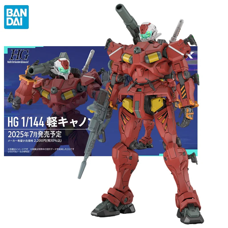BANDAI HG 1/144 Gundam GQuuuuuuX RGM-79 Light Cannon Anime Action Figures Assembly Model Collection Toy