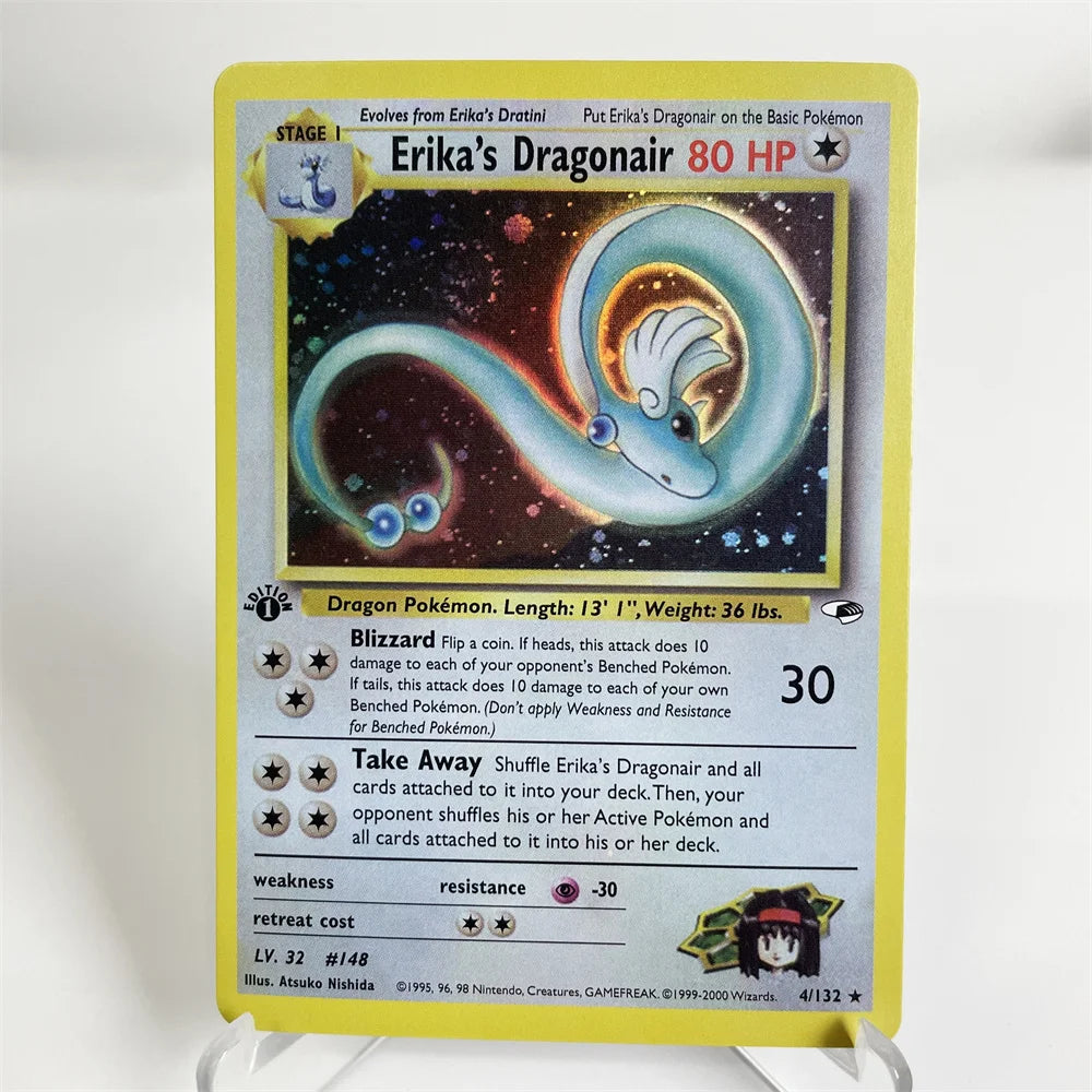Holographic PKM Collection Cards PTCG Proxy Card Blue Core Paper Card Kids PKM Dark Raichu/Dragonite/Umbreon/Suicunc