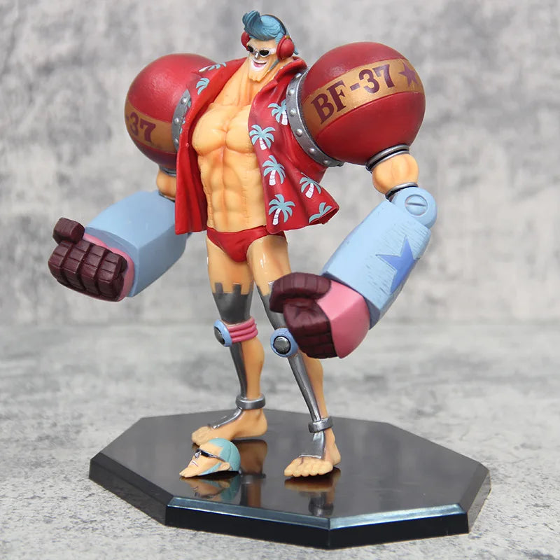 18cm Anime One Piece Figure Gk Franky Action Figures Double Head Interchangeable Pvc Collectible Ornaments Decoration Toy Gifts