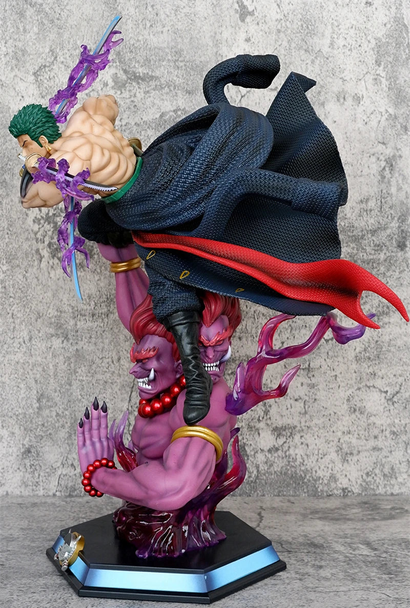 50cm Anime One Piece Roronoa Zoro Three-blade Sa-maximum Style: Asura 3 Knives Flow Ver. GK PVC Action Figure Statue Toys Doll