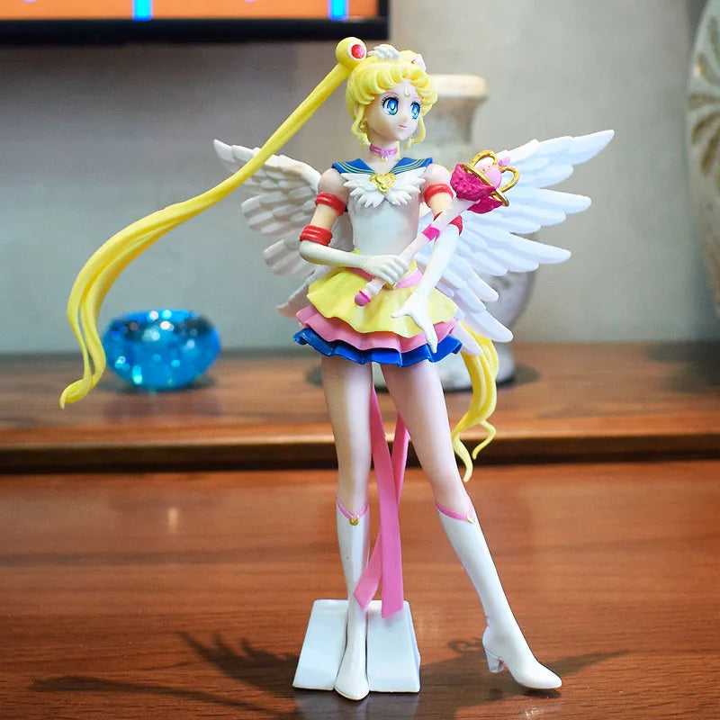 2pcs/lot Anime Sailor Moon Figure Sailor Mars Sailor Mercury Action Figures Hand Made Toy Kawaii Model Ornaments Gift 22cm