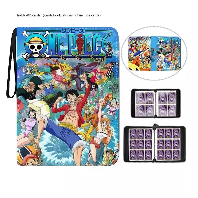Anime 40-900pcs One Piece Luffy Zoro Card Book Pu Super Large Capacity Card Binder Display Game Collection Card Kids Toy Gift
