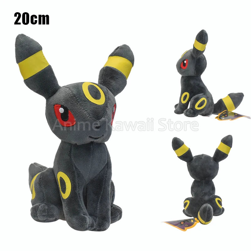 Shiny Umbreon Stuffed Toy Pokemon Plush Toys Kawaii Eeveelution Umbreon Peluche Cartoon Animal Dolls