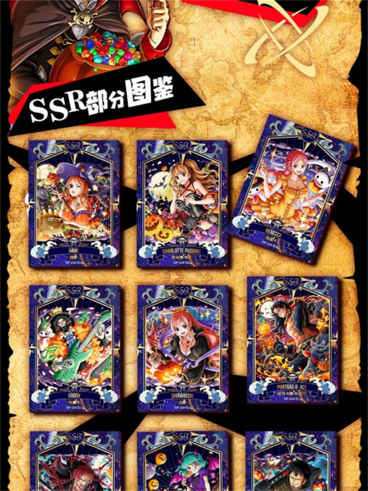 New One Piece Card Straw Hat Pirate Luffy Zoro Nami Classic Anime Character Collection Card Toys Gifts
