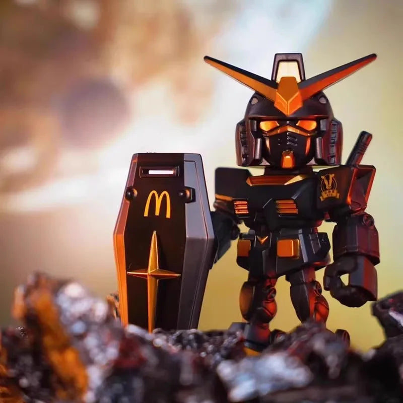 BANDAI McDonald's co-branded Gundam Ver. Angus SD RX-78-2 Model General Hamburger Theme Platform Action Toy Figure Birthday Gift