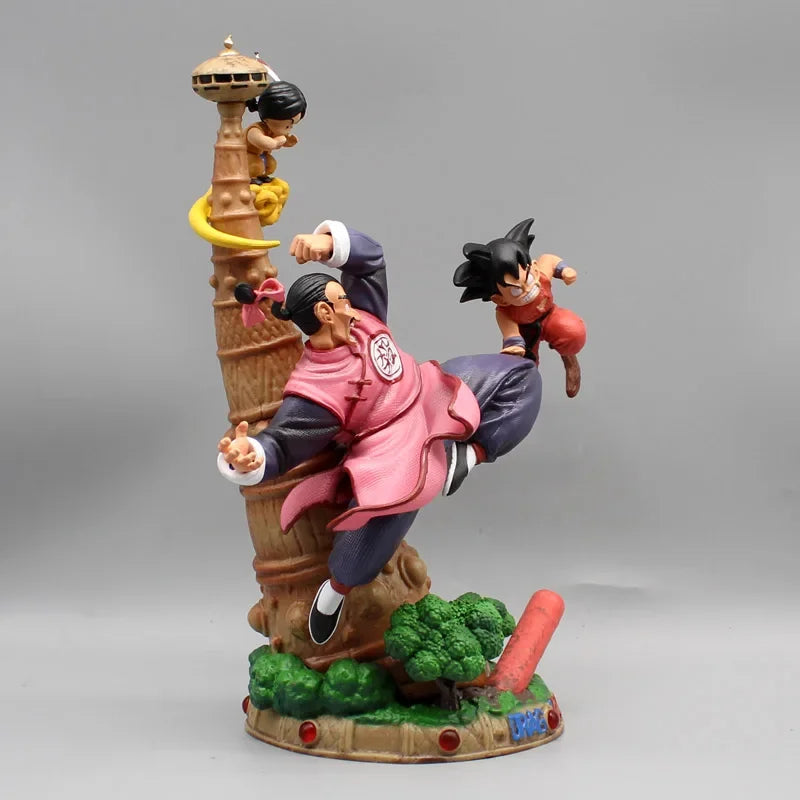 27.5cm Dragon Ball Upa Action Figure Childhood Goku Figure VS Tao Pai Pai Figurine DBZ Anime PVC Collection Toy for Kids Gift