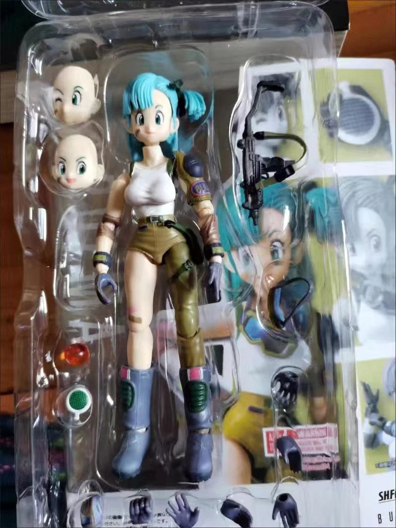 18cm SHF Dragon Ball Figures Bulma's Motorcycle Hoipoi Capsule No. 9 Action Figure PVC Collection Bulma Goku Figurine Model Toys