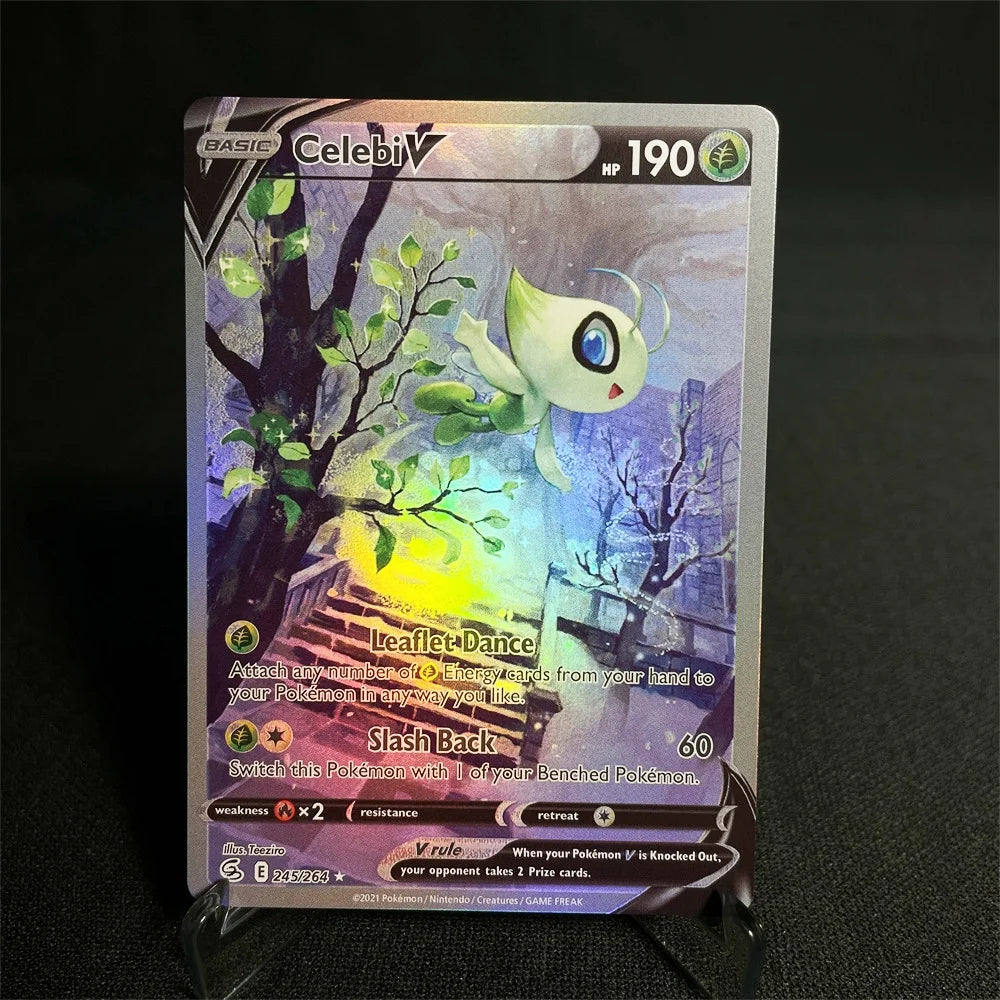 Pokemon Cards Holographic Sword & Shield Series Garchomp Genesect Duraludon Lilligant Evolution Collection Card Proxy Card