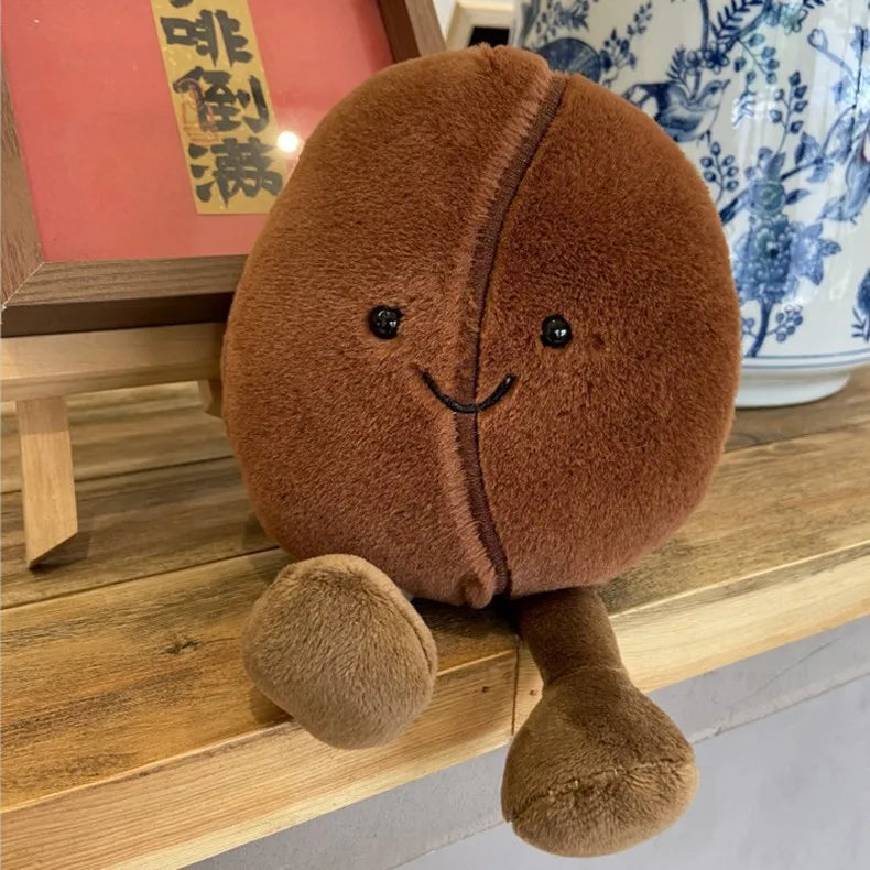 Jelly Cat 13/20cm Coffee Bean Doll Creative Smiling Face Doll Pet Interactive Companion Toy Furniture Ornaments Holiday Gift