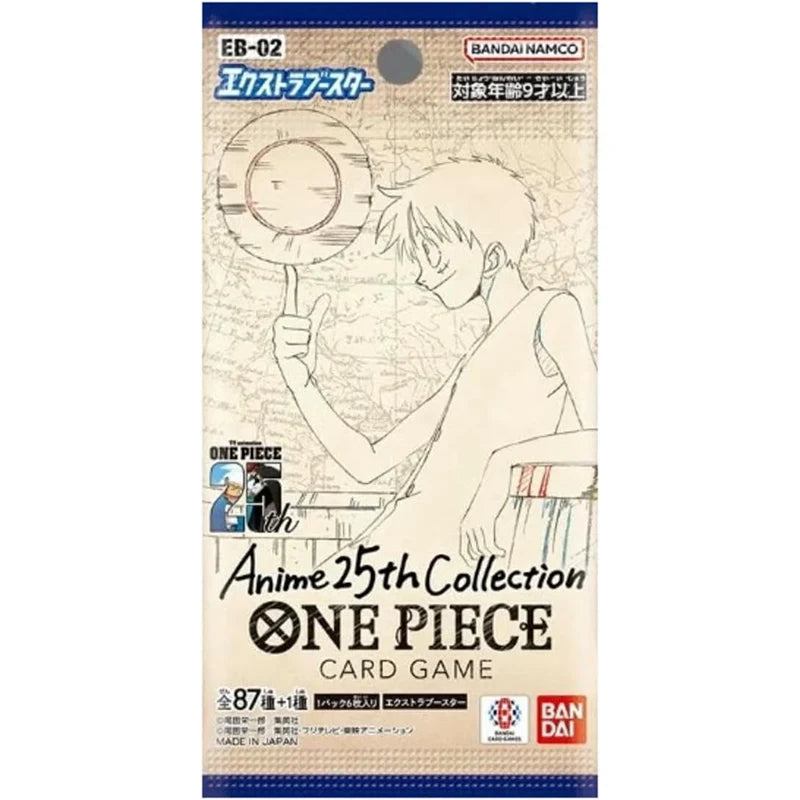 2025 New One Piece Booster EB-02 Anime 25th TCG Collection card Factory Sealed Japanese 1Packs 6card Child toy gift