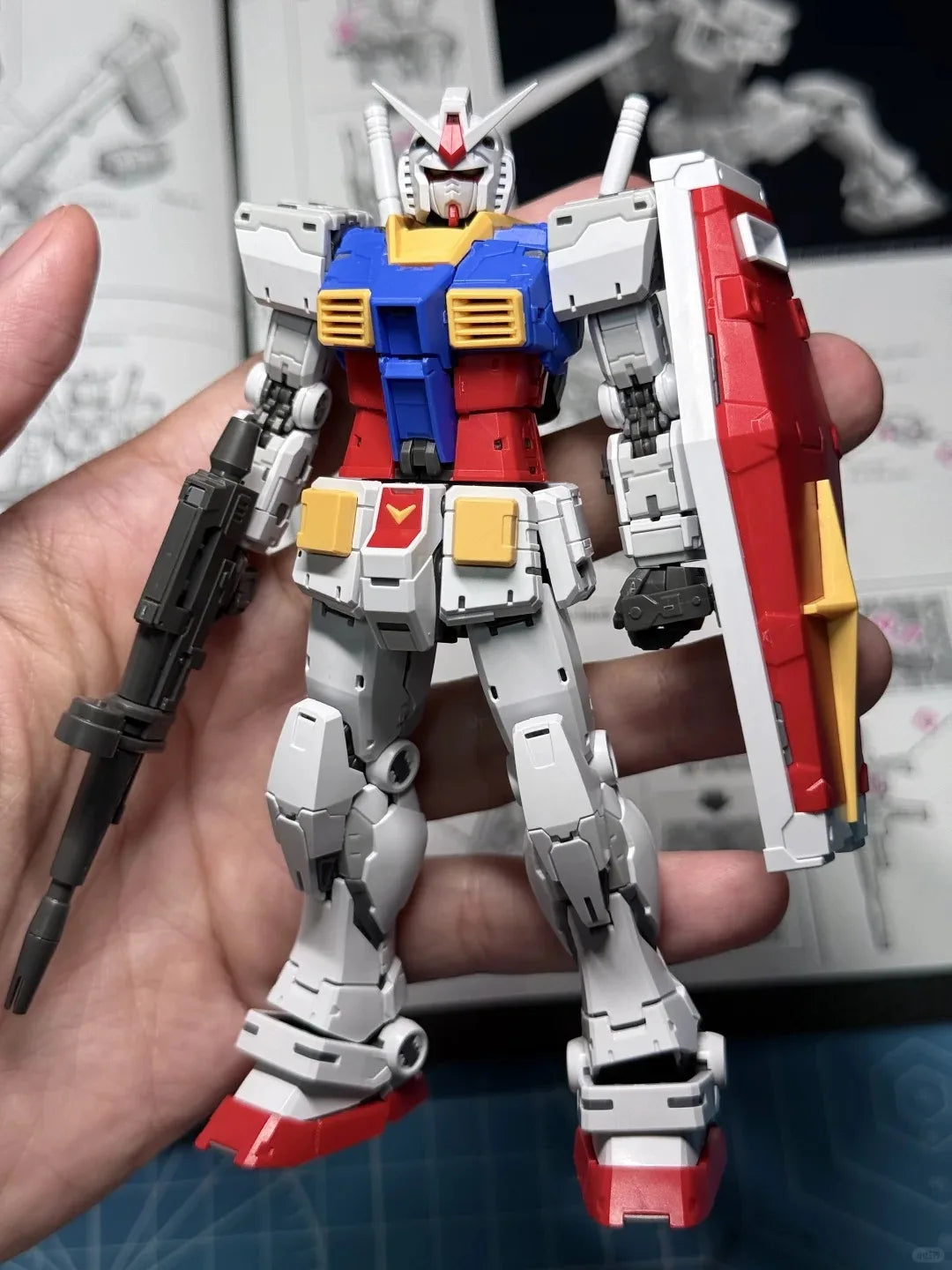 CHANGLONG 5501 RG 1/144 RX-78-2 Ver 2.0 Model Kit Collection Assembly Action Figures Robot Figurine Plastic Model Kids Toy Gift