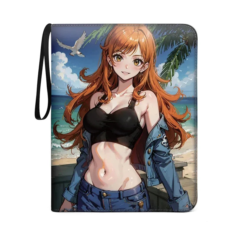 540Pcs 9 Pocket Anime One Piece Luffy Zoro Cards Book zipper PU leather Cards Binder Display Game Collection Card Kids Toy Gift