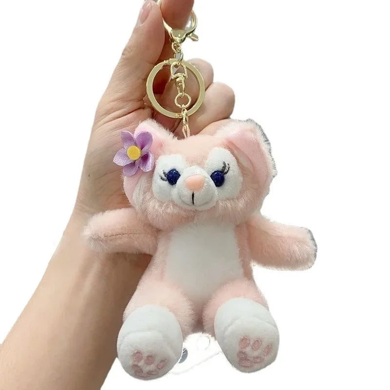 Disney Stellalou Plush Small Pendant Linabell Cartoon Car Key Doll Key Pendant Kawaii Backpack Pendant Girls Birthday Gifts