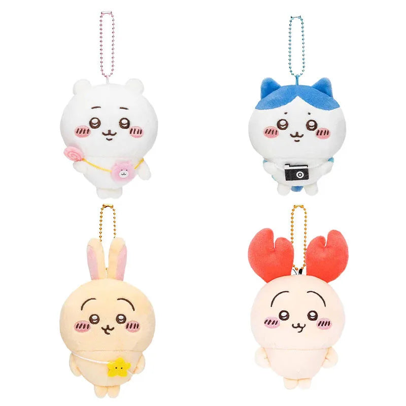 10Cm Miniso Cartoon Chiikawas Plush Doll Keychain Hachiwares Usagis Cute Pendant Outing Series Backpack Decoration Child Gifts
