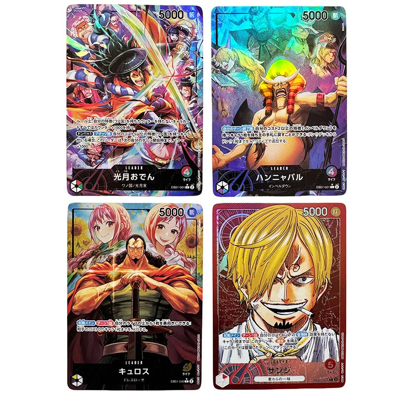 One Piece Anime Card Japanese Version Leader OPCG Replica Boa Hancock Luffy Law Zoro Moria Katakuri Game Anime Collection Cards