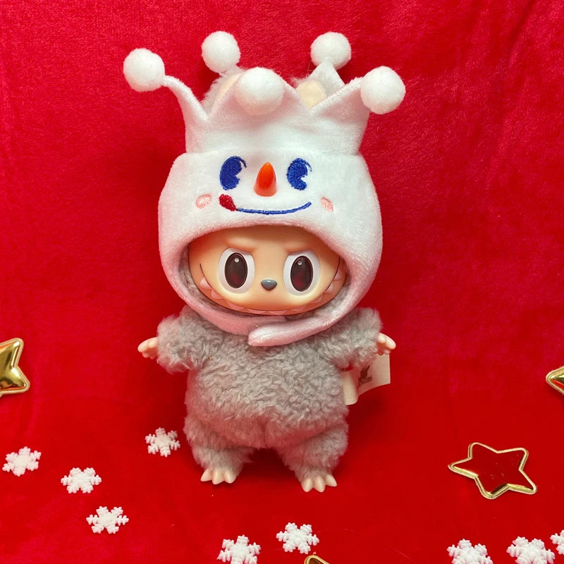 17cm doll clothes labubu hat cotton doll accessories Gourmet headgear headwear Korea Ido doll clothes cute diy Gift Headset