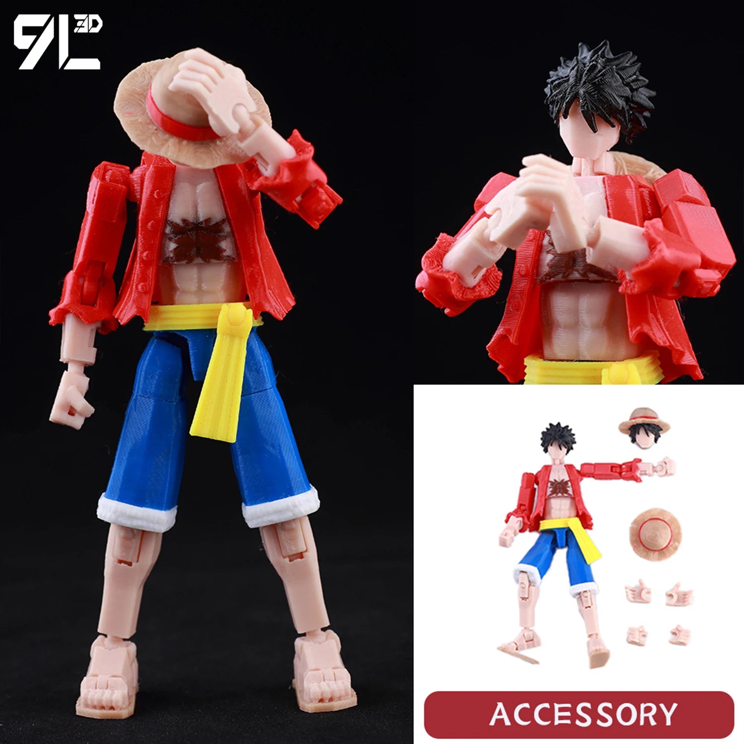 VIP-Dropshipping 9L3D Printed Anime Characters Lucky Dummy 13 Action Figures Multi-Jointed Movable Shapeshift Mannequin Toys
