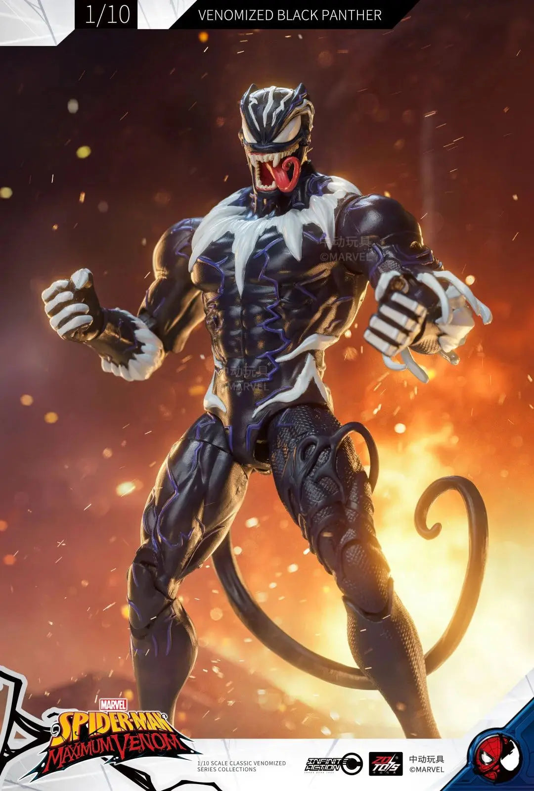 ZD Original Venom Parasitic Iron Man Thanos Symbiote Captain America Black Panther 1/10 Marvel legends Action Figure Anime Toy