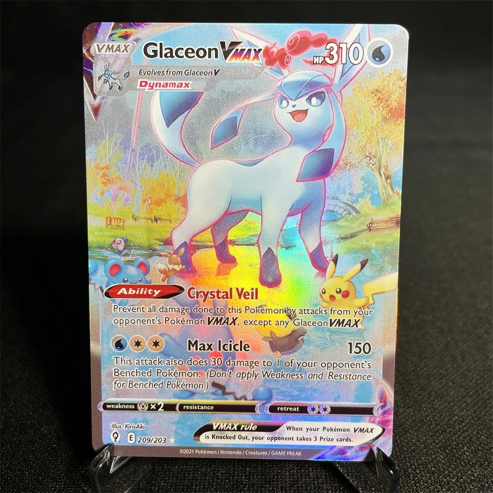 Pokemon Cards Holographic Sword & Shield Series Garchomp Genesect Duraludon Lilligant Evolution Collection Card Proxy Card