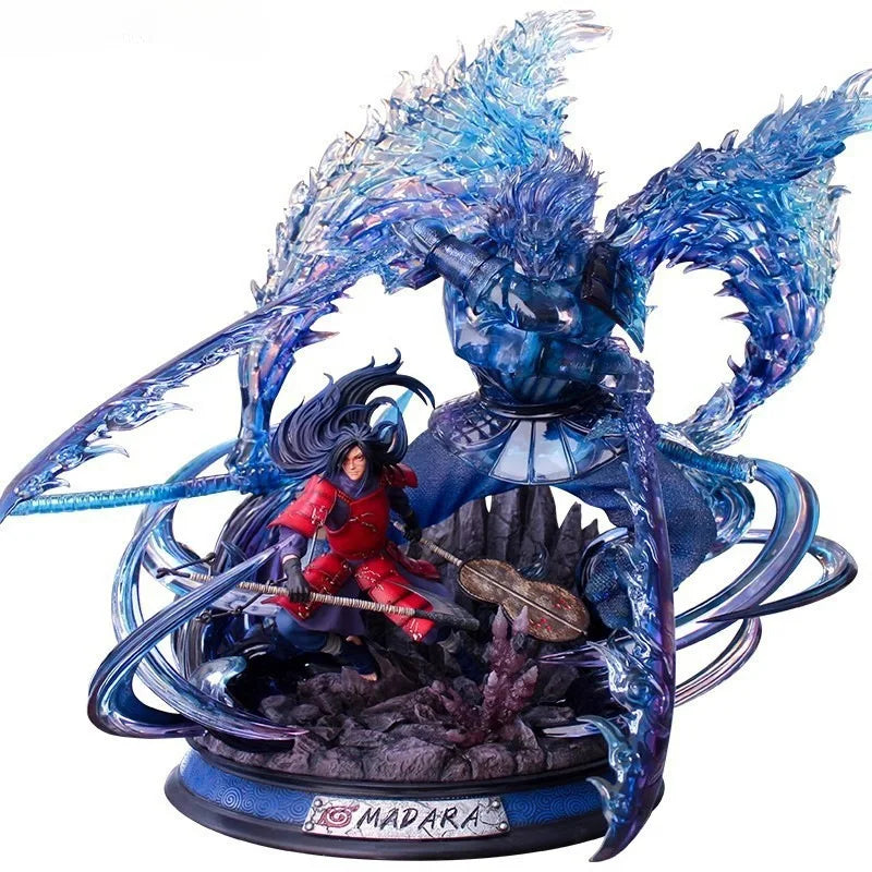 36CM Naruto Figure  Uchiha Madara GK Light PVC Action Figure Toy Shippuden Anime Figurine Statue Collectible Model Doll Gift