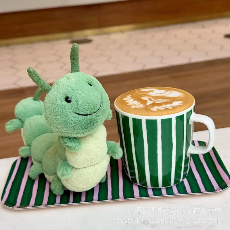 Jelly Cat 13cm Kaili Caterpillar Doll Cat And Dog Bite Interactive Sleeping Companion Toy Pet Girl Christmas Holiday Gift.
