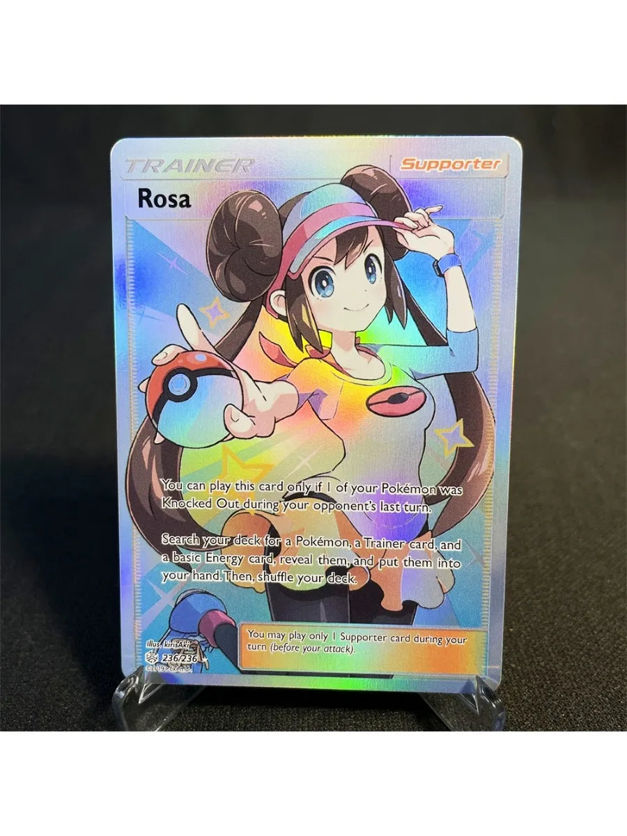 Pokémon Cards Holographic Card Sun & Moon Series Mewtwo Pikachu Paikou Serena Caitlin Collection Cards Toys Gifts Proxy Card