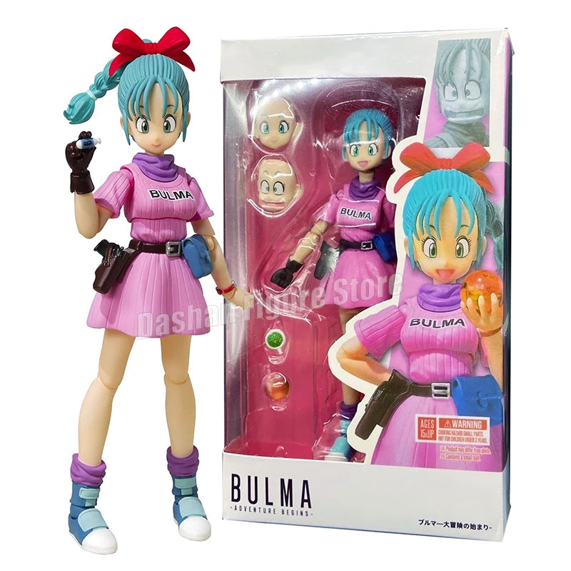18cm SHF Dragon Ball Figures Bulma's Motorcycle Hoipoi Capsule No. 9 Action Figure PVC Collection Bulma Goku Figurine Model Toys